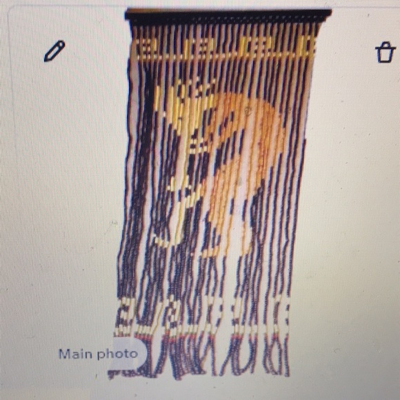 Handmade Wood Bead Boho Hippie Door Curtain. OS - Picture 1 of 11